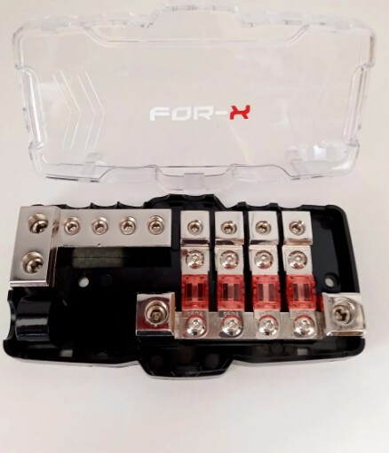 For-X Amfi Blok Sigorta Dağıtıcı - 4lü Blok Kablo Dağıtıcı - Hem Artı Hem Şase Dağıtıcı Blok