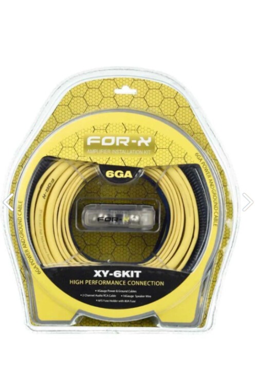 For-X GLDRK Ga Profesyonel Seri Kalın Oto Amfi Kablo Seti Xy-6kıt Kablo Seti