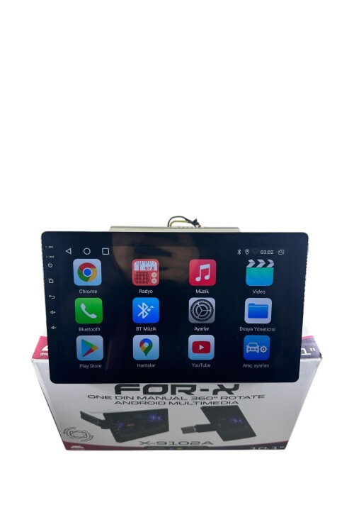 FOR-X X-9102A Orjinal UYUMLU 360 DERECE DÖNEBİLEN MANUEL ANDROİD TEYP