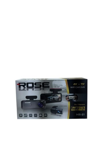 Rose MR-81 2 Kameralı Led Ekranlı Gece Görüşlü 4K+2K Araç İçi Ve Arka Wi-Fi Uzaktan İzleme Kamera
