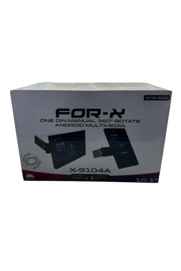 For-X 9104A 4-64 360 Derece Döner Kafa Android Profesyonel Her Araca Uyumlu Multimedya